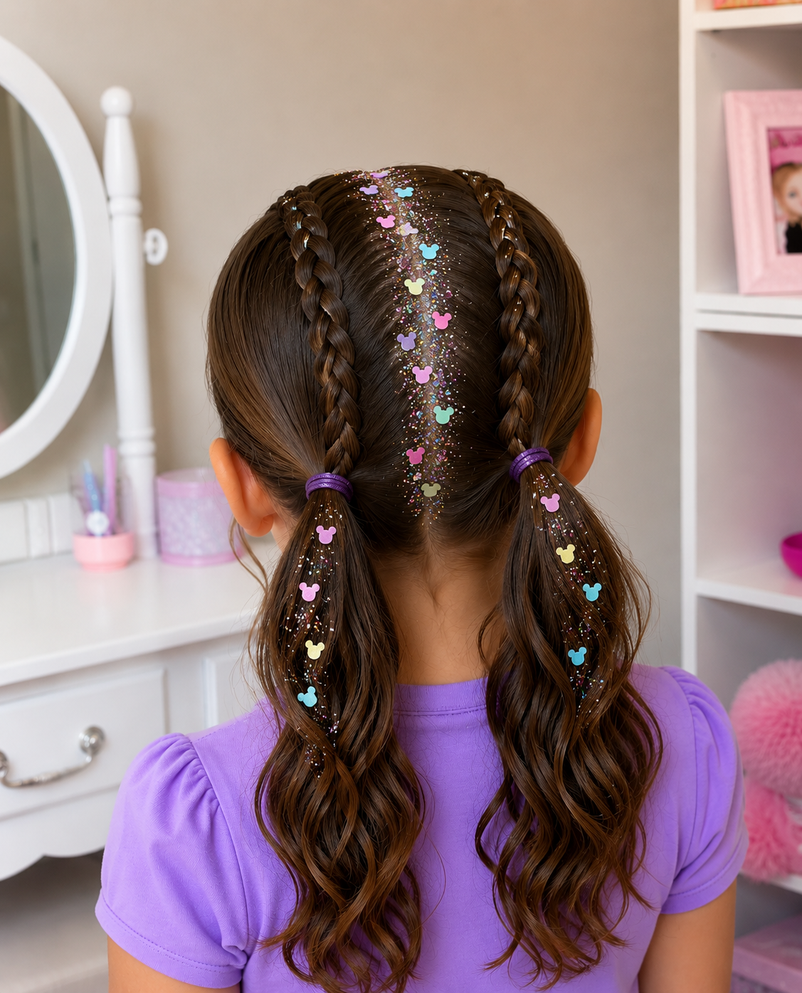 Pastel Mouse Head Glitter Hair Gel