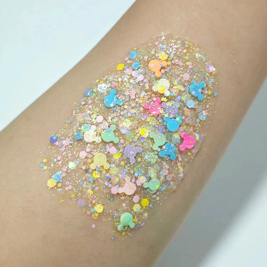 Pastel Mouse Head Glitter Hair Gel