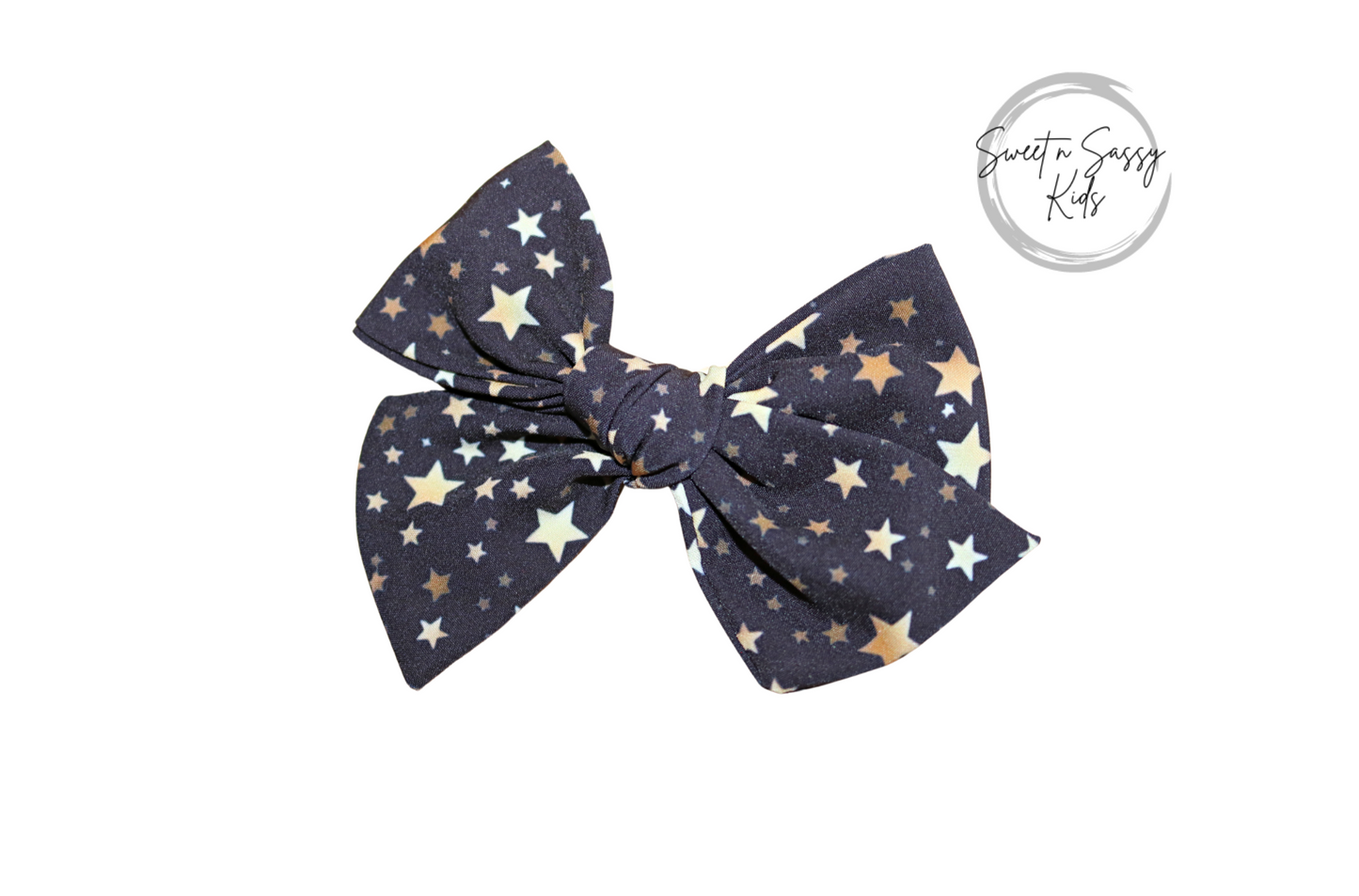 Gold Star Hair Bow or Headband, 4.5 inch