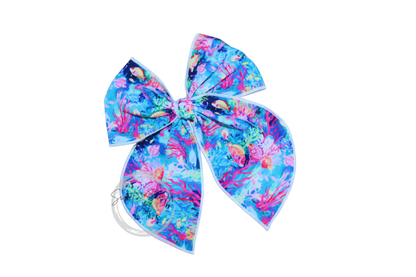 Tropical Fish Fable Hair Bow, 5.5 inch