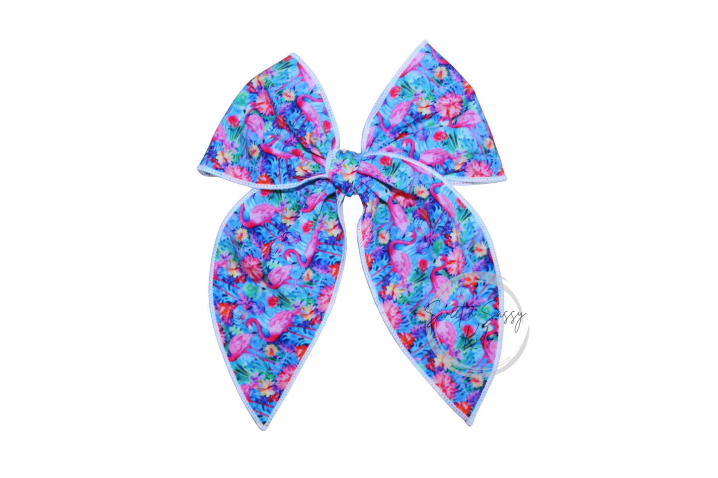 Flamingo Fable Hair Bow, 5.5 inch