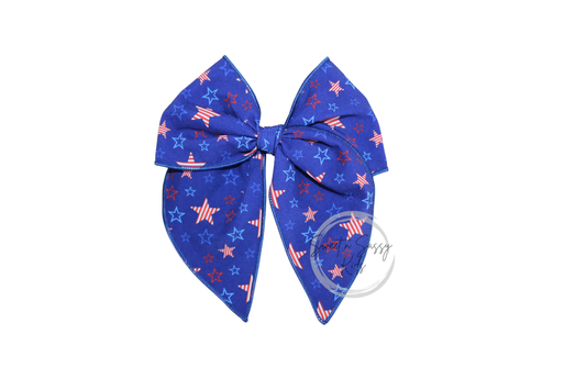 Stars and Stripes Fable Bow, 5.5 inch