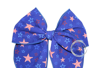 Stars and Stripes Fable Bow, 5.5 inch