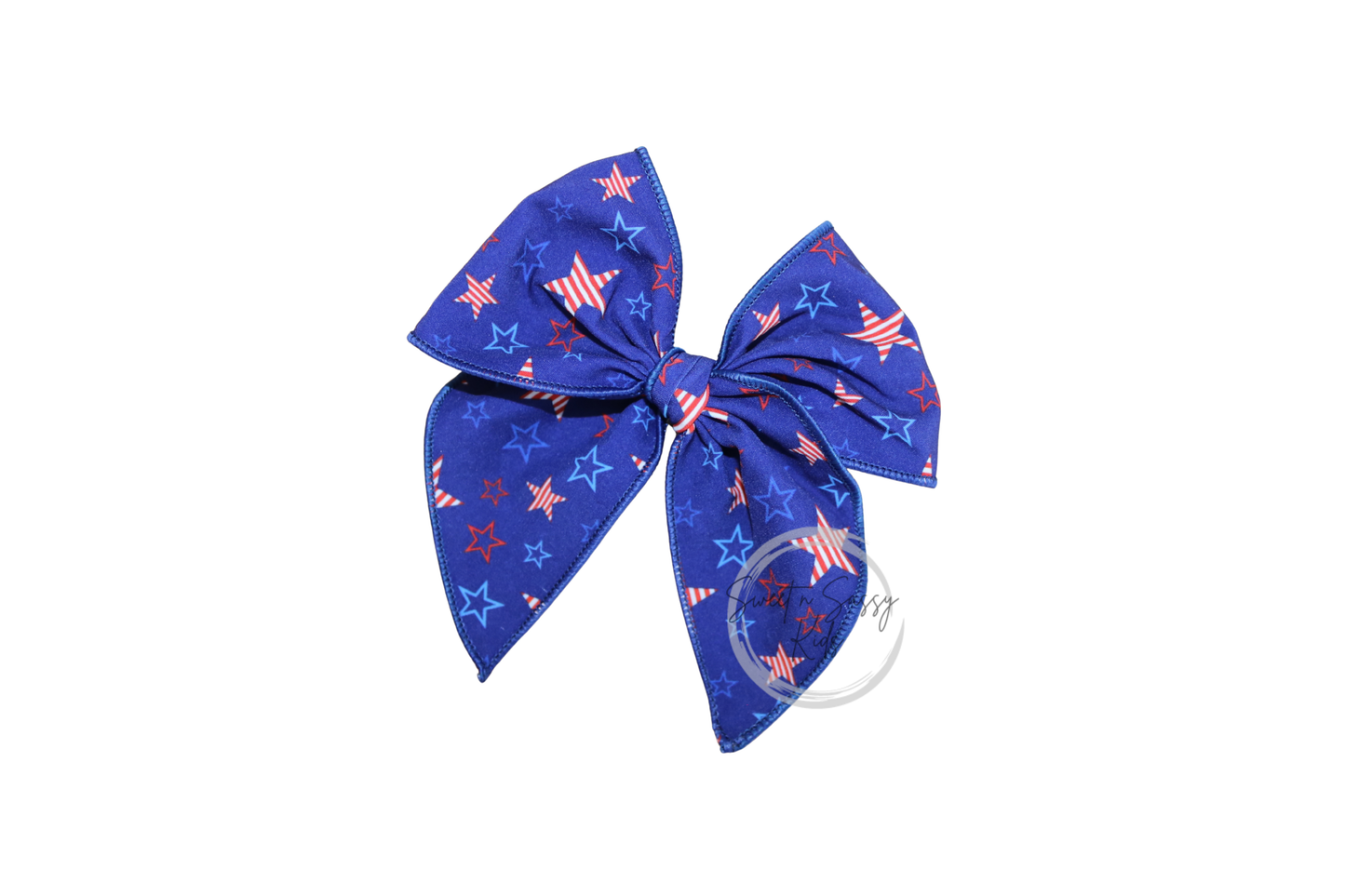 Stars and Stripes Hair Bow or Headband, Small Fable, 4.5 inch