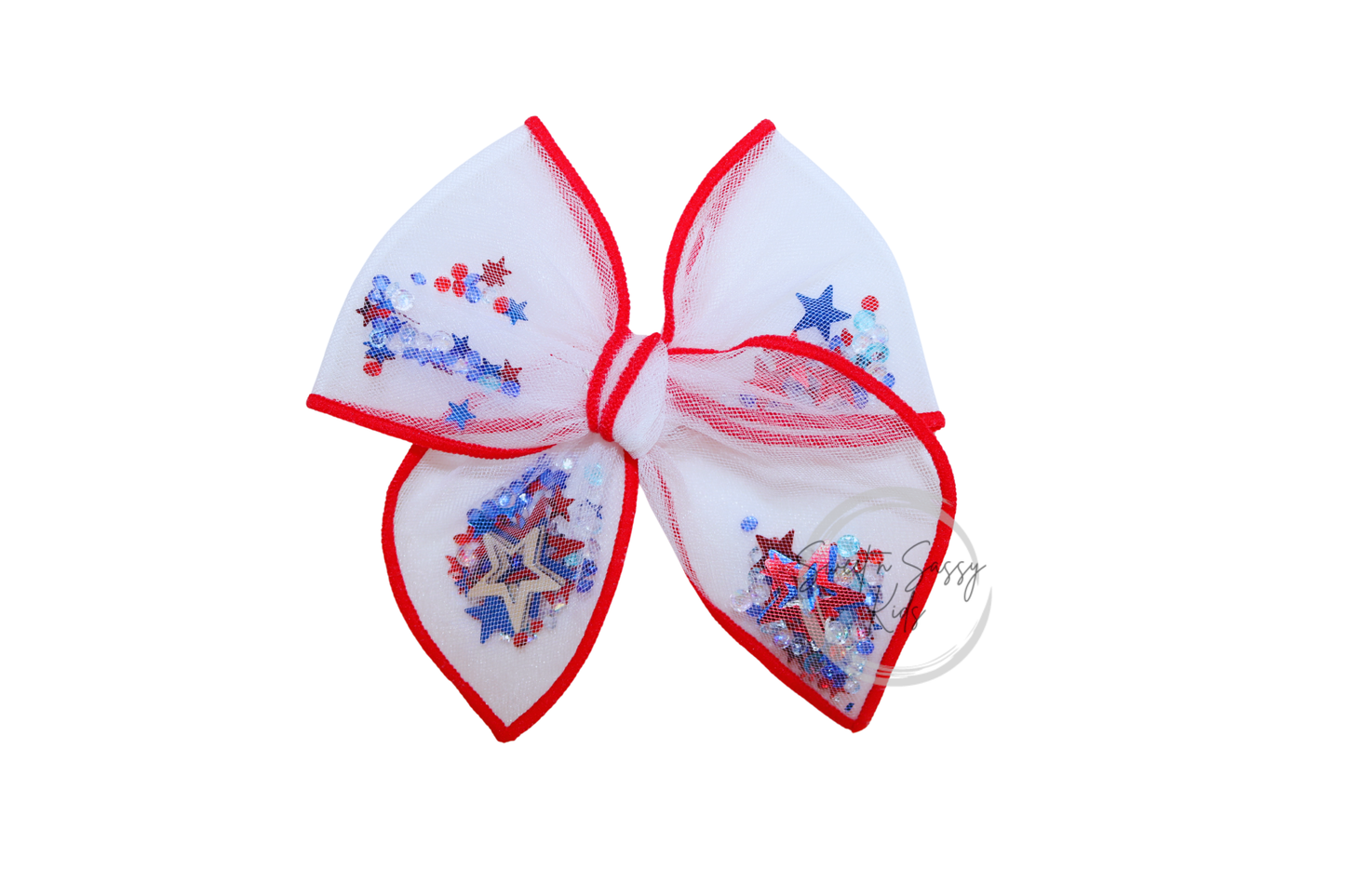 Star Shaker Hair Bow, 4 inch