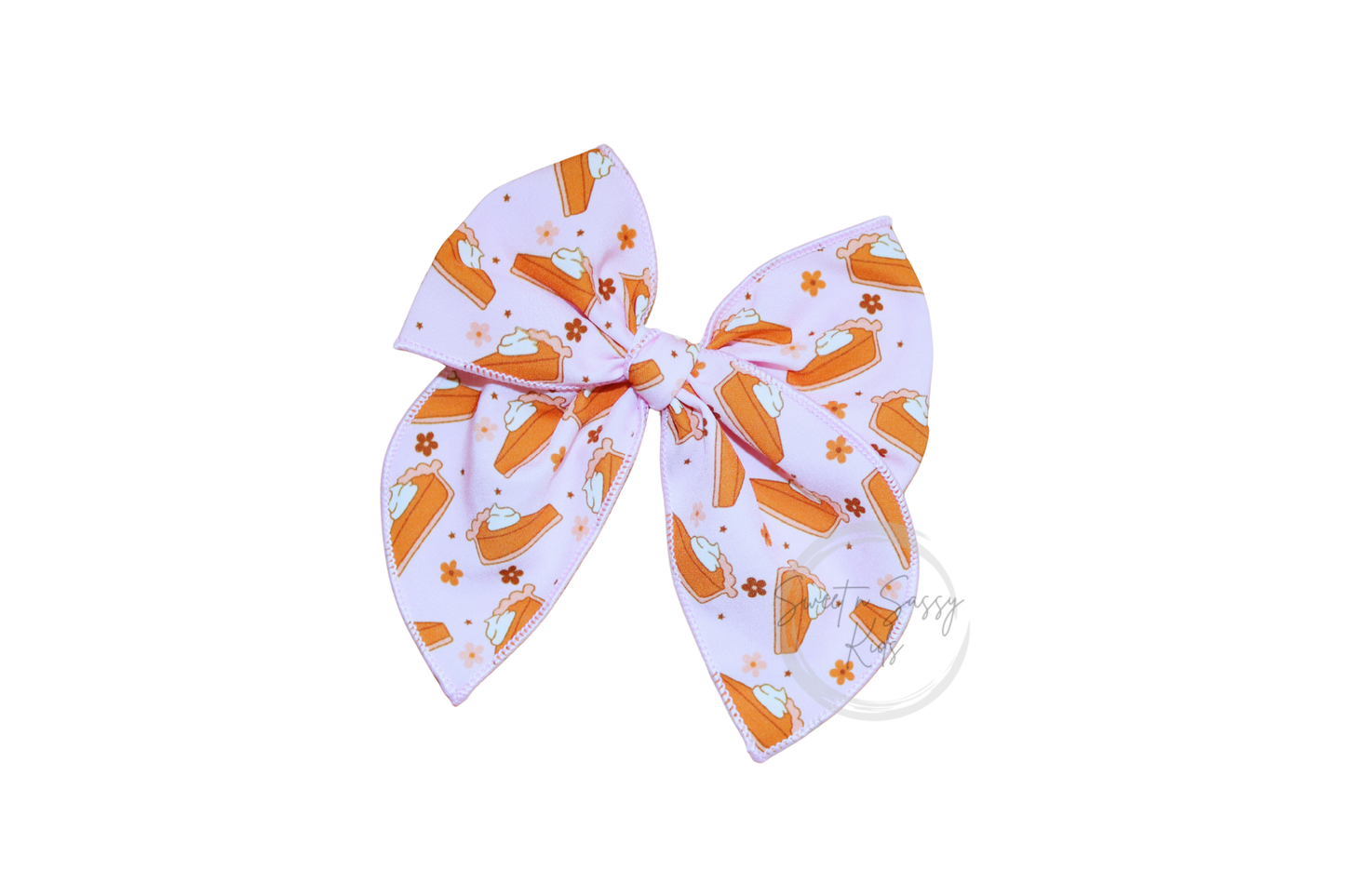Pumpkin Pie Hair Bow, 4.5 inch