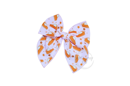 Pumpkin Pie Hair Bow, 4.5 inch