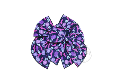 Skull Hair Bow, 5.5 inch