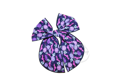 Skull Hair Bow, 5.5 inch