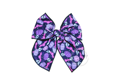 Skull Hair Bow, 4.5 inch