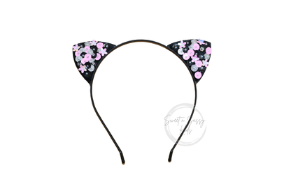 Sequin Cat Ear Headband, Pink