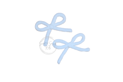 White Knit Hair Bow