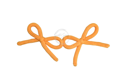 Orange Knit Hair Bow