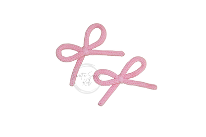 Pink Knit Hair Bow