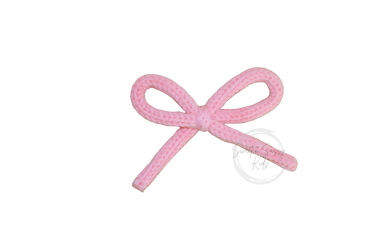 Pink Knit Hair Bow