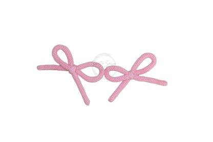 Pink Knit Hair Bow