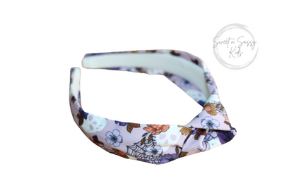 Purple Skull Top Knot Headband