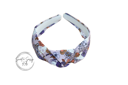 Purple Skull Top Knot Headband