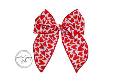 Red Hearts Fable Bow