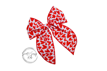 Red Hearts Fable Bow