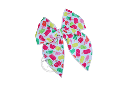 Bright Neon Popsicle Fable Bow, 5.5 inch