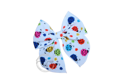 Ladybug Hair Bow, 4.5 inch