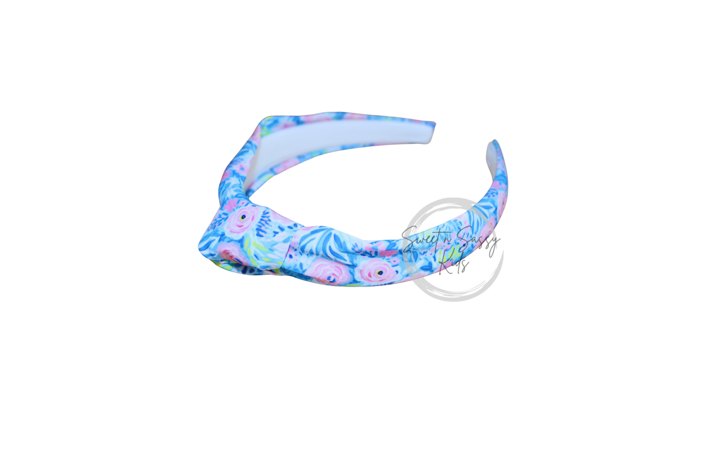 Preppy Pink Floral Knotted Headband