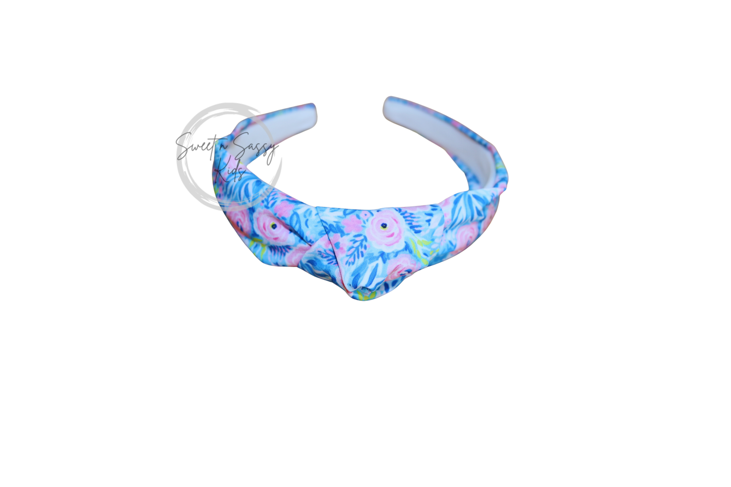 Preppy Pink Floral Knotted Headband