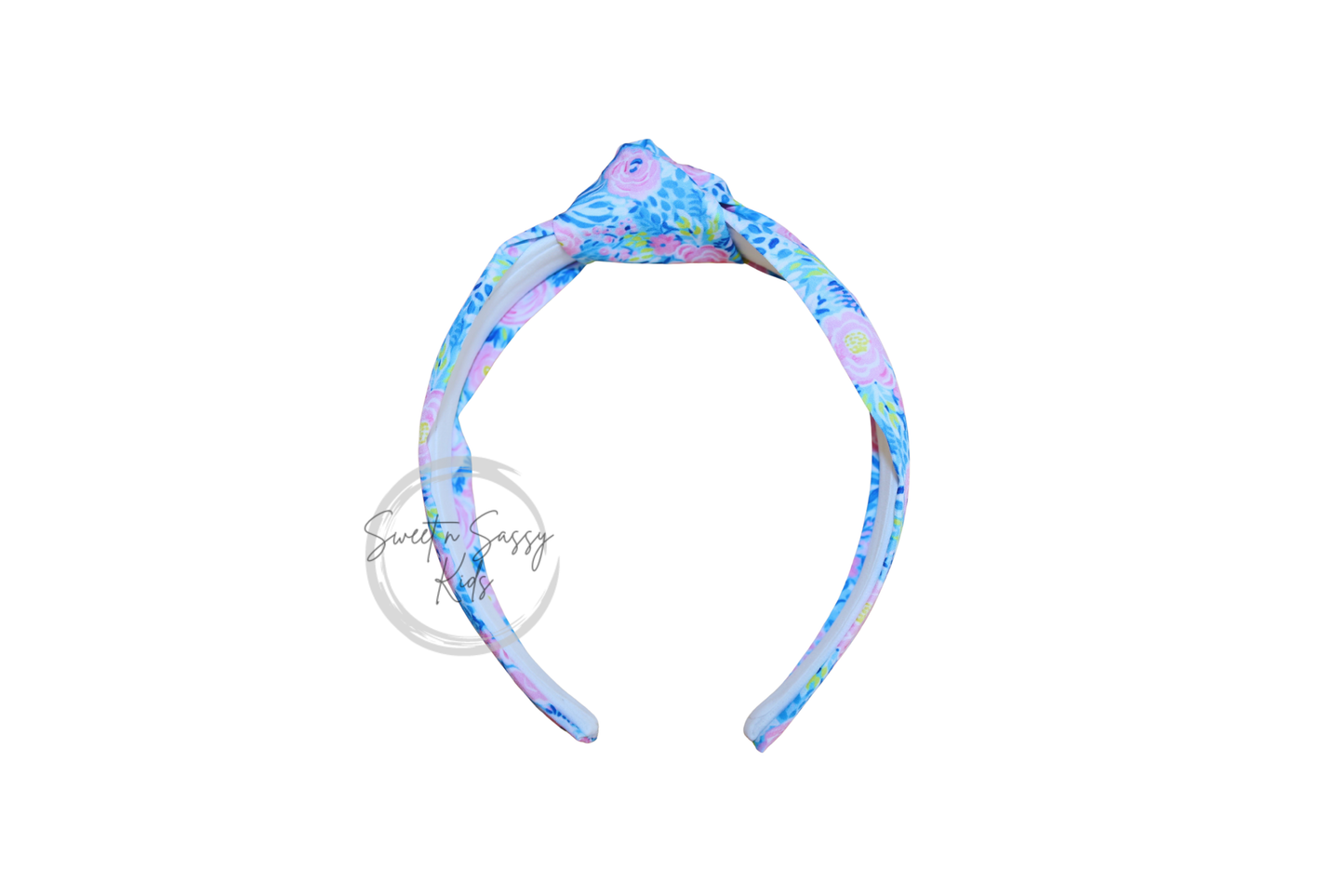 Preppy Pink Floral Knotted Headband
