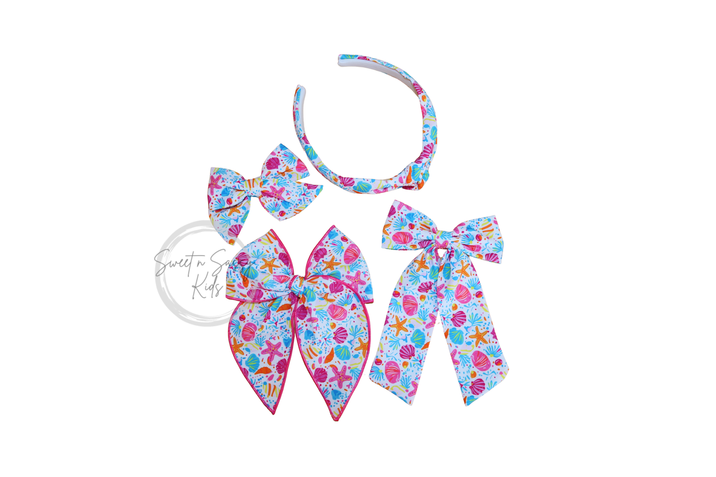 Preppy Seashells, Top-Knot Headband
