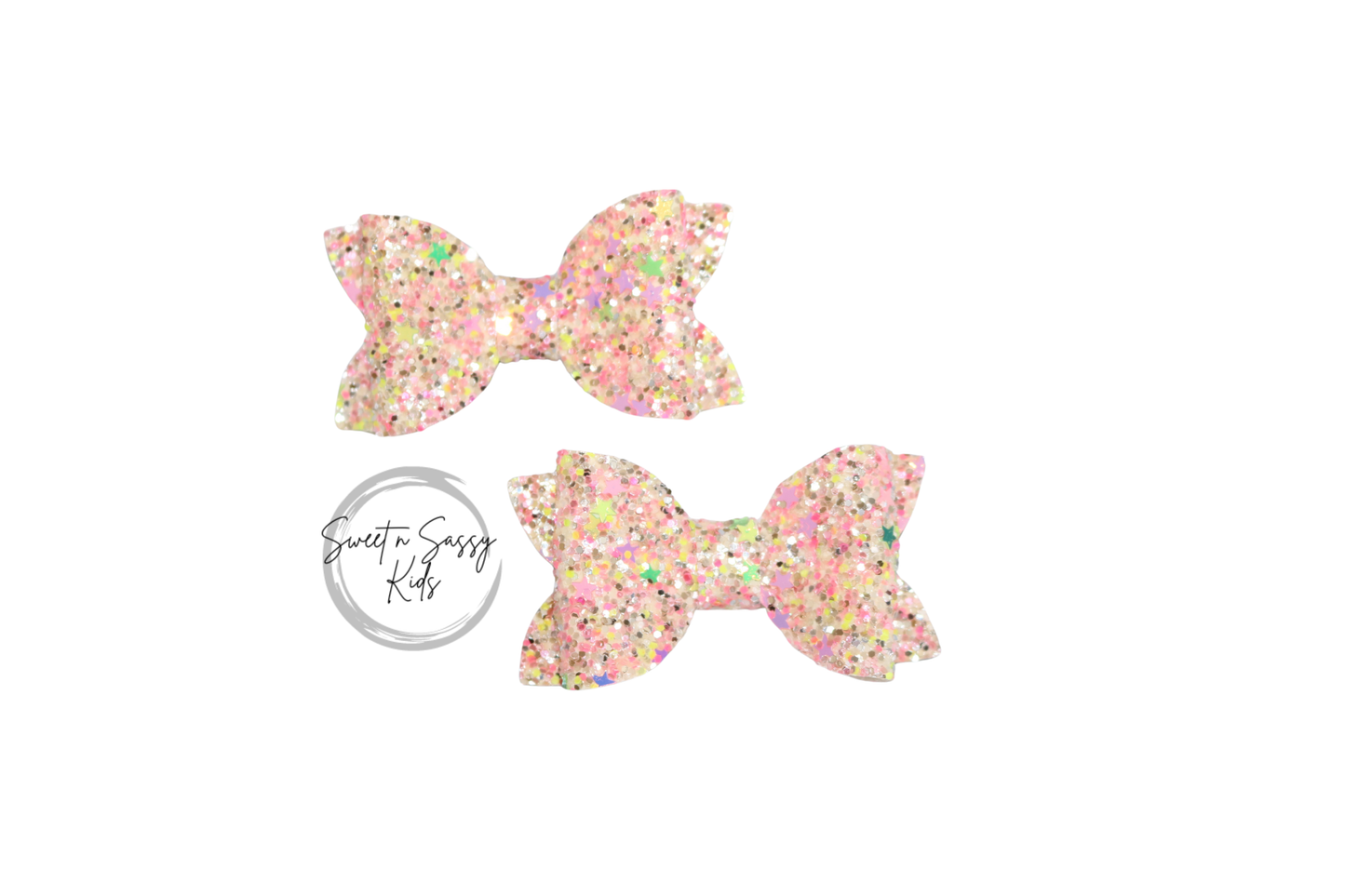 Neon Star Glitter Pigtail Set