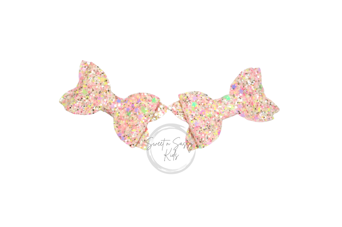 Neon Star Glitter Pigtail Set