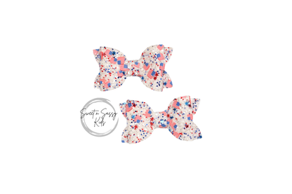 Flag Confetti Glitter Pigtail Set