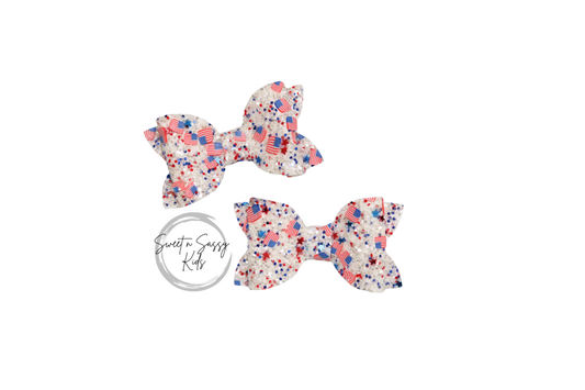 Flag Confetti Glitter Pigtail Set