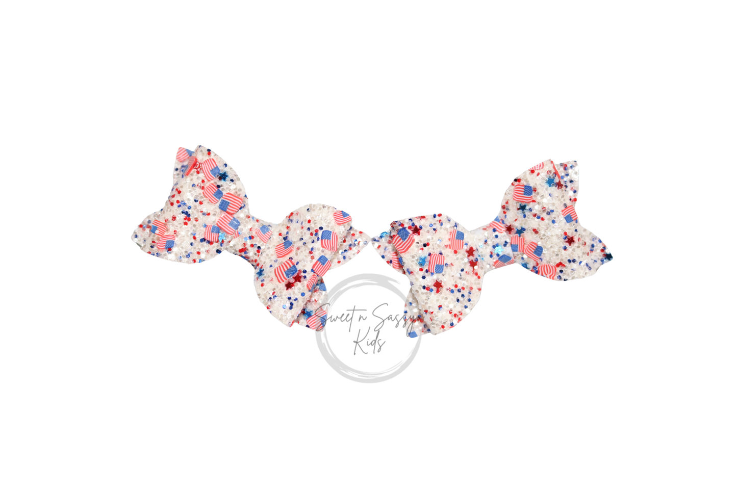 Flag Confetti Glitter Pigtail Set