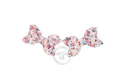 Flag Confetti Glitter Pigtail Set