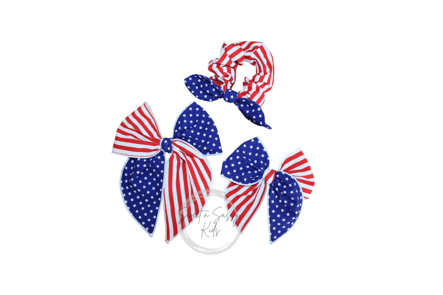 Flag Scrunchie, Girls Hair Tie
