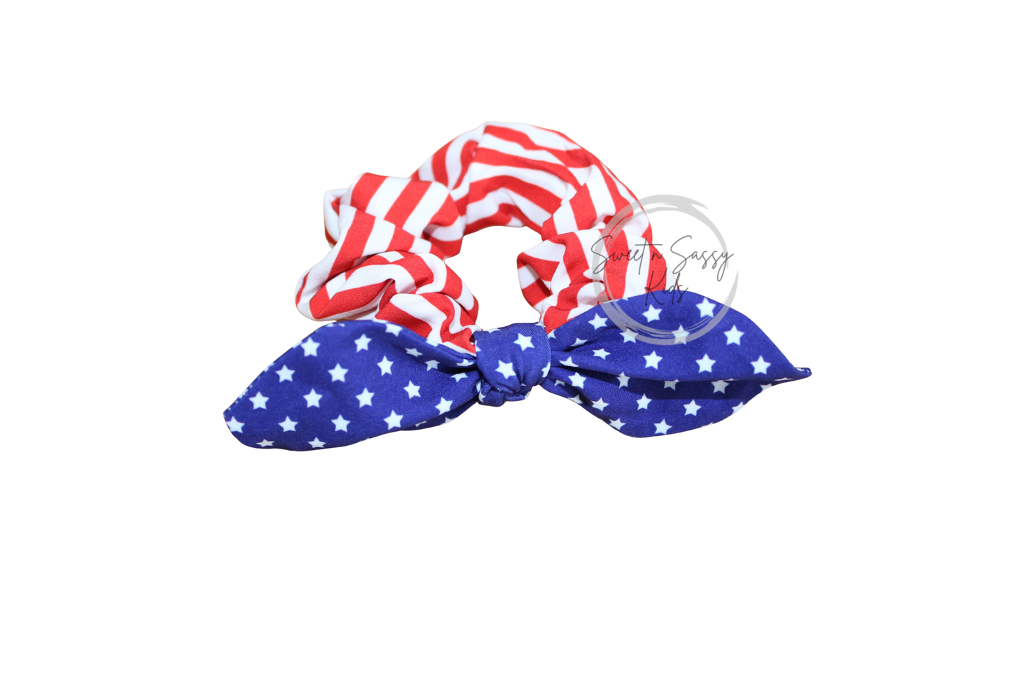 Flag Scrunchie, Girls Hair Tie