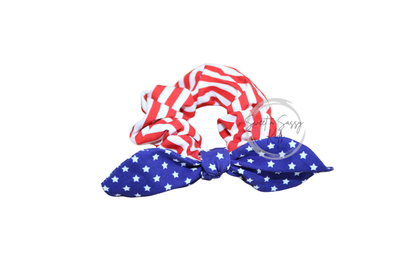 Flag Scrunchie, Girls Hair Tie