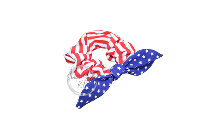 Flag Scrunchie, Girls Hair Tie