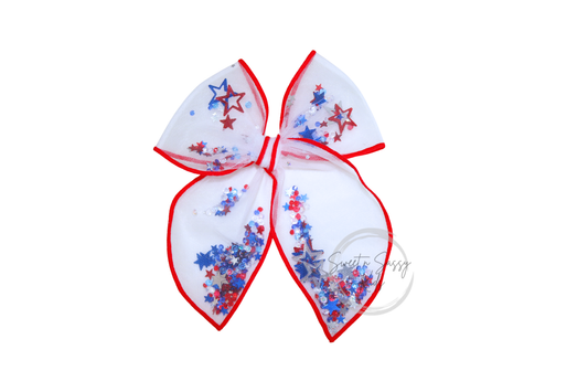 Star Shaker Hair Bow, 5 inch