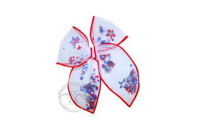 Star Shaker Hair Bow, 5 inch