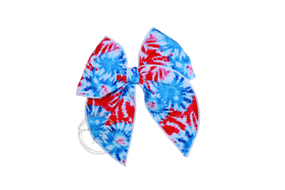 Patriotic Tie Dye Fable Bow, 5.5 inch