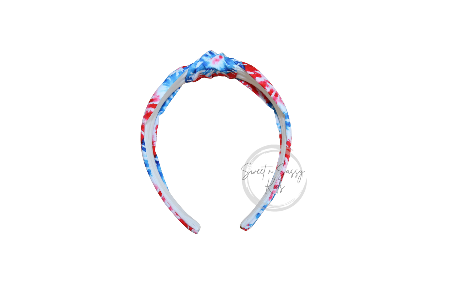 Patriotic Tie Dye Top Knot Headband