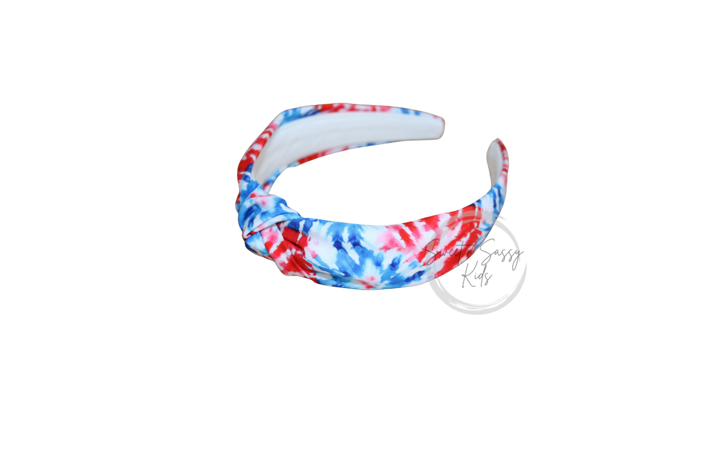 Patriotic Tie Dye Top Knot Headband