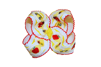 School Lace Moonstitch Hair Bow