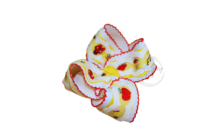 School Lace Moonstitch Hair Bow