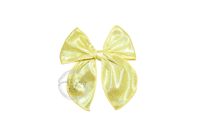Yellow Holographic Hair Bow