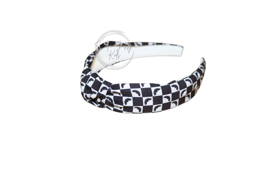 Checkered Bat Headband