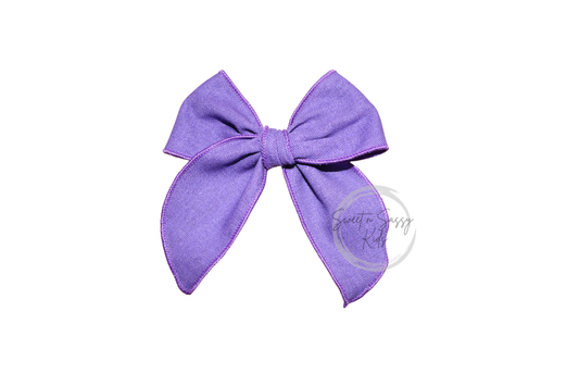 Purple Linen Fable Bow